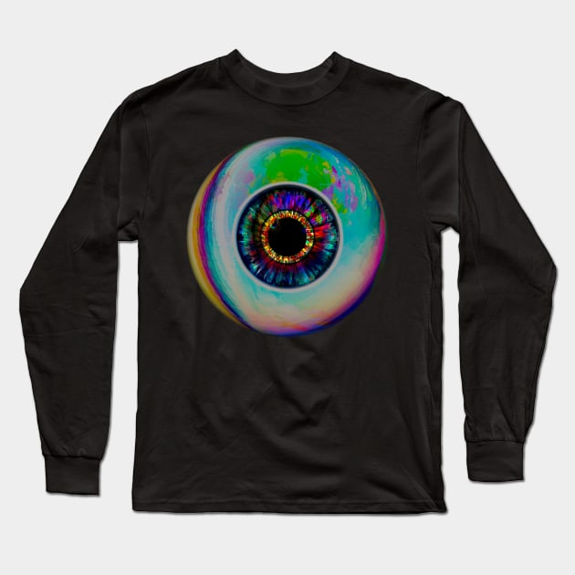 Acid Eye Long Sleeve T-Shirt by crunchysqueak